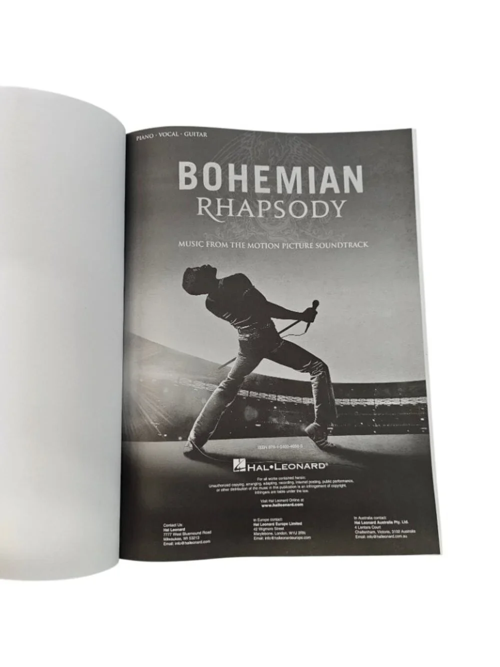 Queen Bohemian Rhapsody Movie Soundtrack Sheet Music Book Piano Vocal Guitar Cho